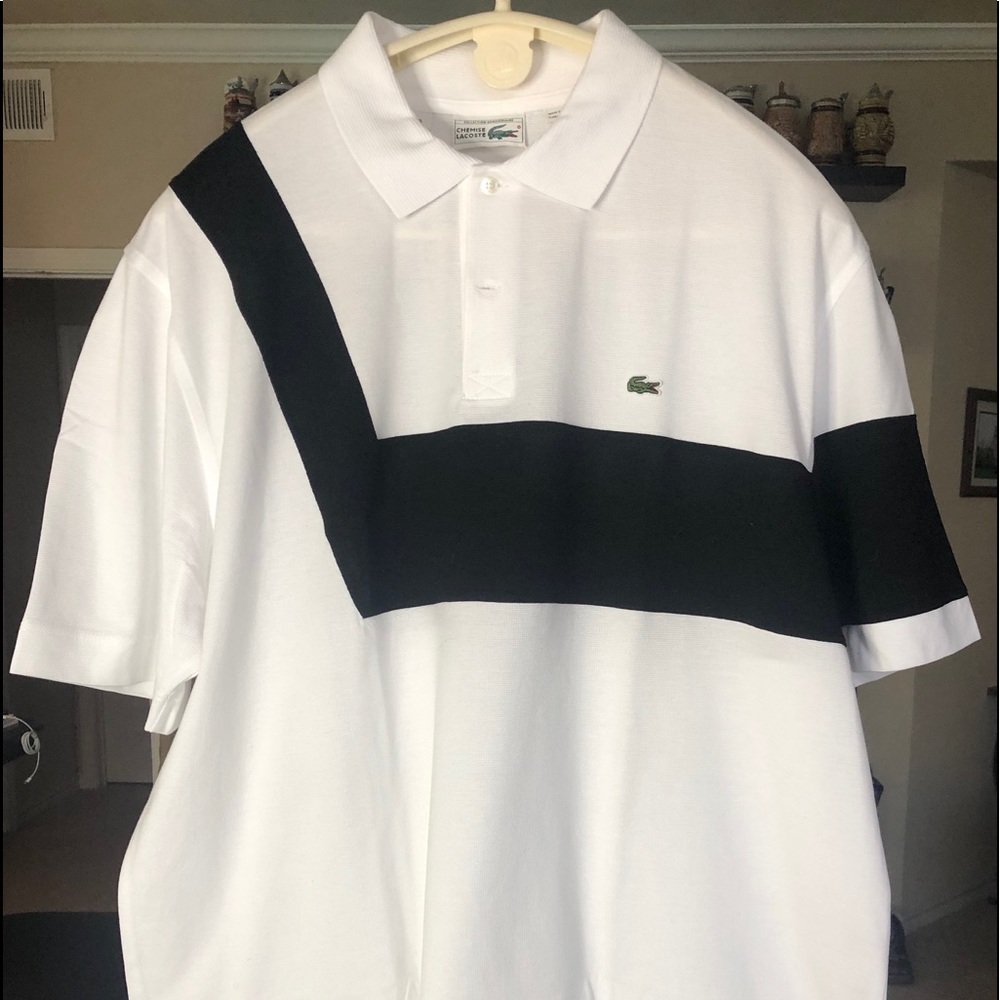 Lacoste Chemise Polo Shirt 
Black/White.